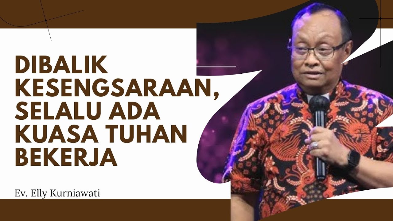 DIBALIK KESENGSARAAN SELALU ADA TUHAN YANG BEKERJA | Pdt. Stevanus Suwarno