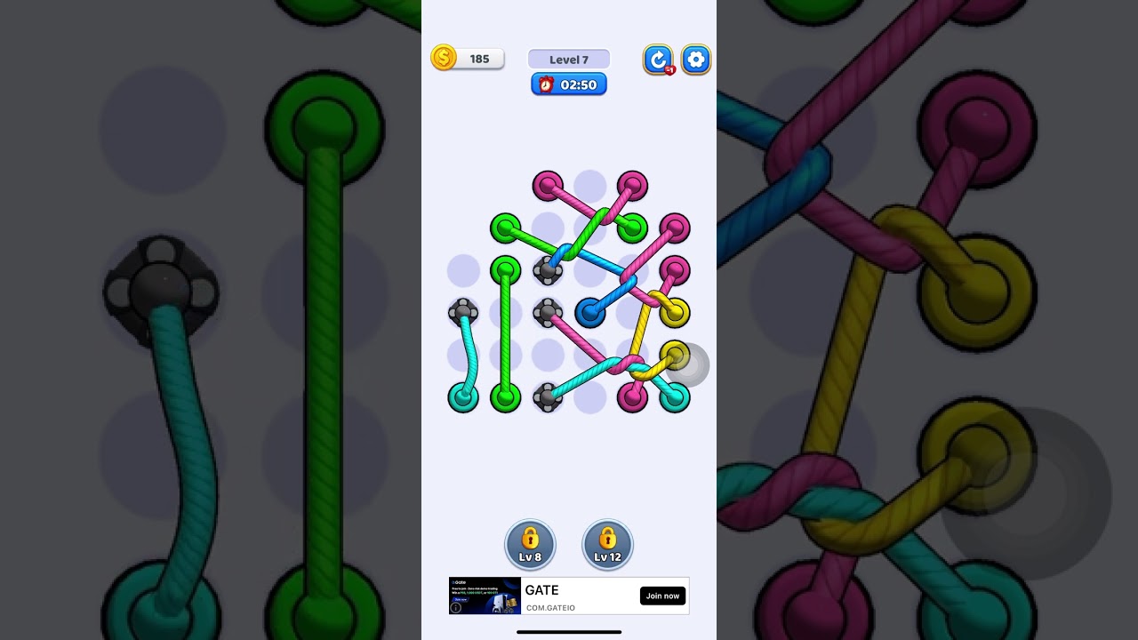Rope Escape Gameplay 🪡🪡 #games #satisfying #relaxing #puzzle 