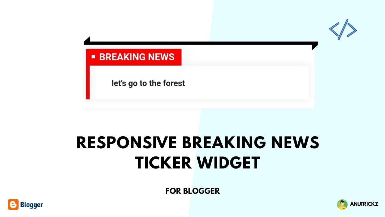 How to install Responsive Breaking News Ticker in Blogger