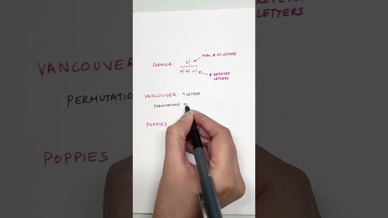 Permutations and Combinations (Repeated letters)