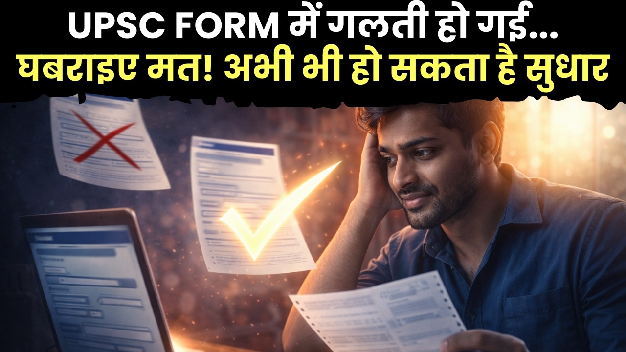CORRECTION WINDOW UPSC 2026| UPSC FORM में गलती हो गई..घबराइए मत! अभी भी हो सकता है सुधार