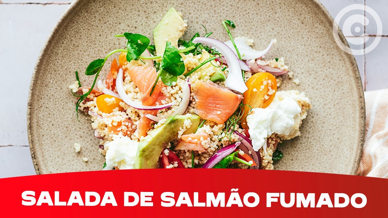 Como fazer Salada de Salmão Fumado e Abacate em 15 minutos