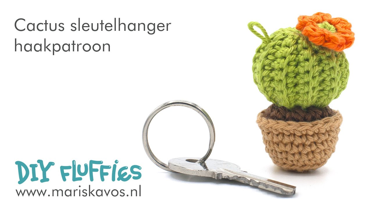 Mini Cactus sleutelhanger haken handleiding - Nederlands