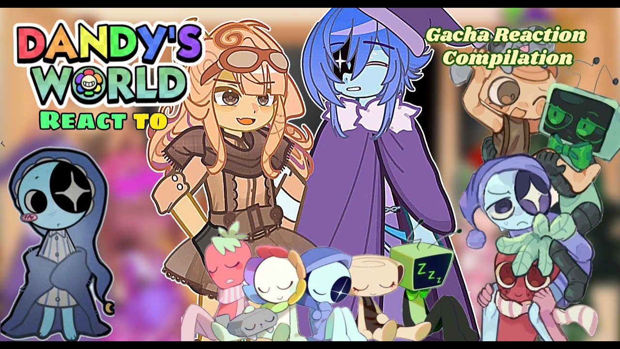 [Gacha React Compilation] Past Dandy's World Mains react to Future //Gacha React// By: Timichan