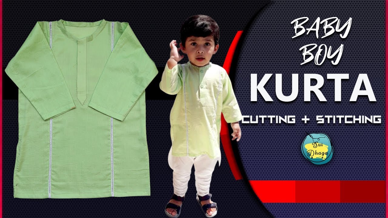 Stylish Baby Boy Kurta Cutting and Stitching For Summers in Hindi/Urdu ll Eid Special