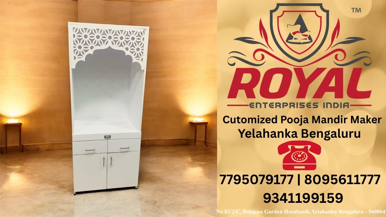 Pooja Box 2.5'X6' Customized @RoyalEnterprisesIndia #wood #home #interiordesign #bengaluru #shorts