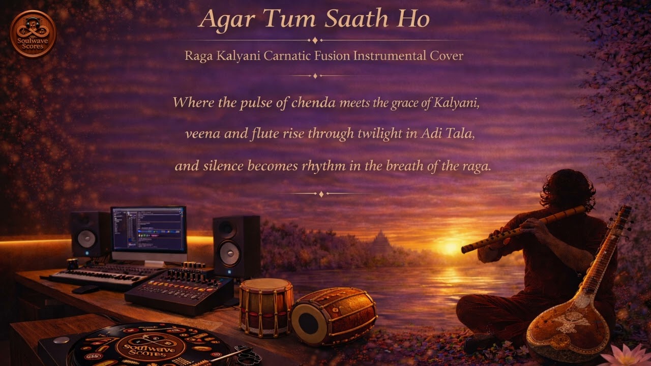 Agar Tum Saath Ho | Raga Kalyani Carnatic Fusion Instrumental | Soulwave Scores