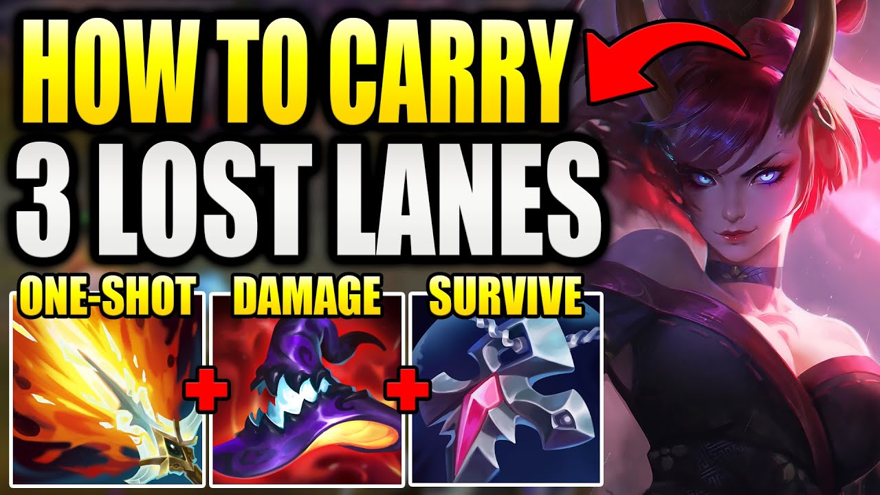 HOW TO PLAY EVELYNN JUNGLE & COMPLETELY CARRY 3 LOST LANES.