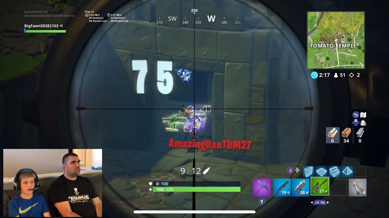 Leland Sniping Players in Fortnite- Gameplay Oh Shiitake Mushrooms