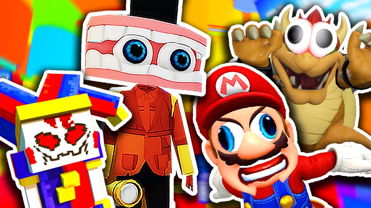 🤡🎉 STUCK in CRAZY DIGITAL WORLD ✨🎪 Bowser Plays Roblox The Amazing Digiral Circus obby Ft. MARIO