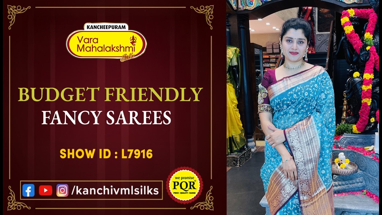 Budget Friendly Fancy Sarees | WhatsApp Number 89 0001 0002| Kancheepuram Varamahalakshmi Silks LIVE