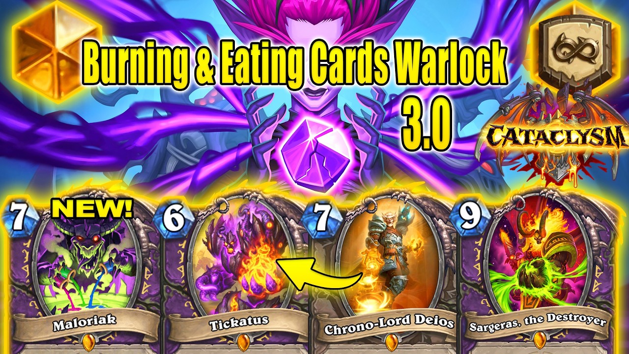 My Eating & Burning Decks Warlock 3.0 To Play At The New Expansion CATACLYSM | Hearthstone