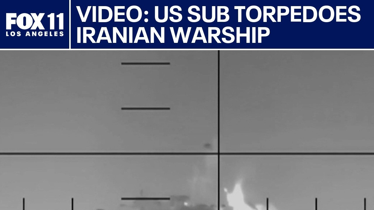 Video shows US submarine torpedo Iran’s IRIS Dena ship