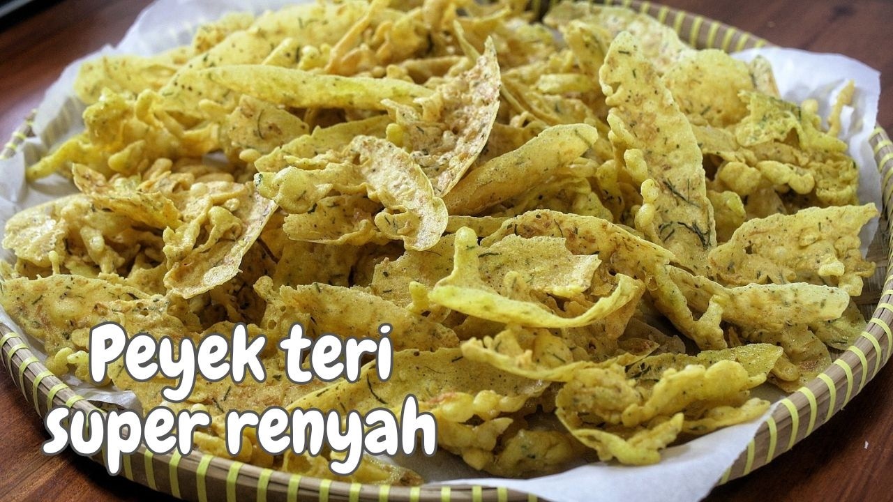 Peyek teri super renyah dengan kombinasi 3 tepung