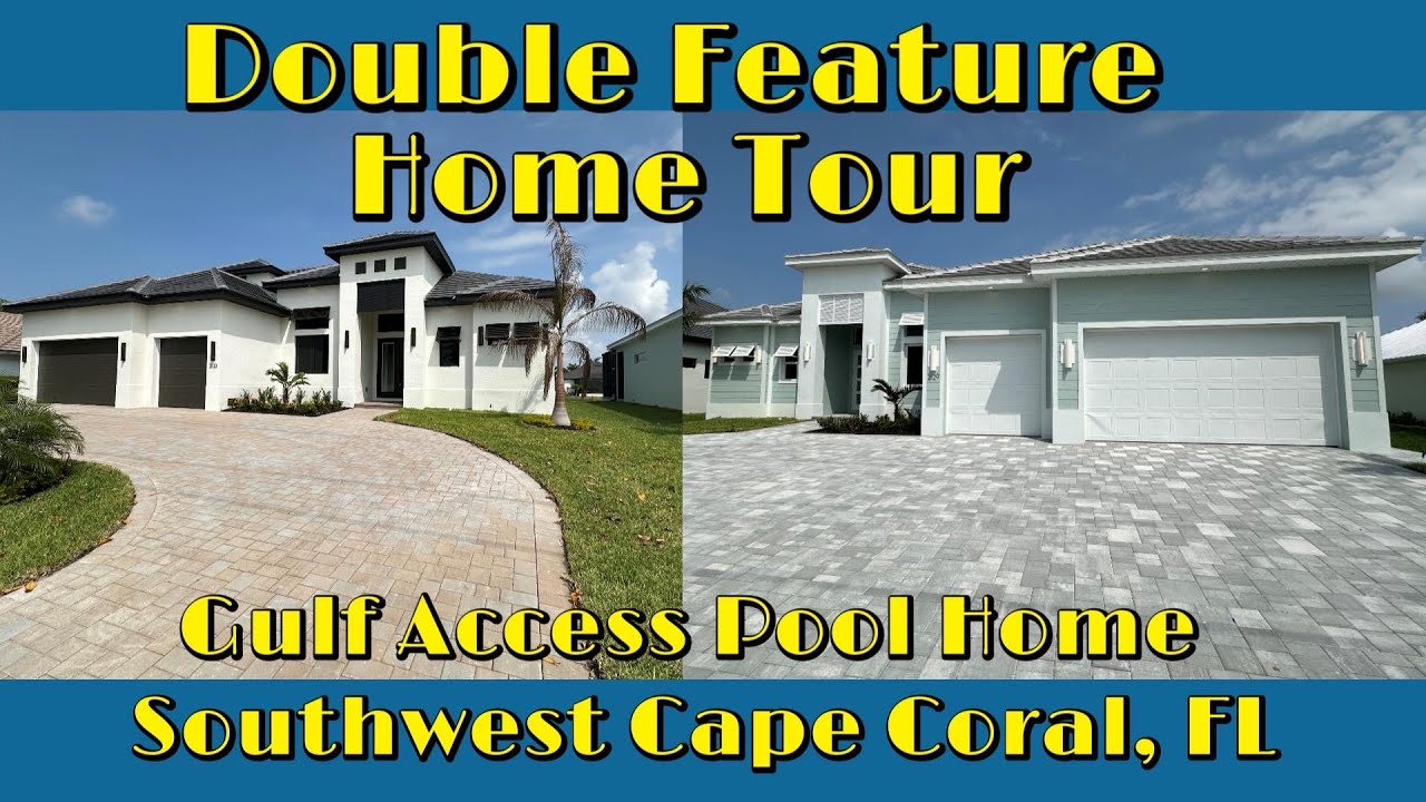 Double Feature New Construction Home Tour! Gulf Access Pool Homes In Sw Cape Coral Fl!