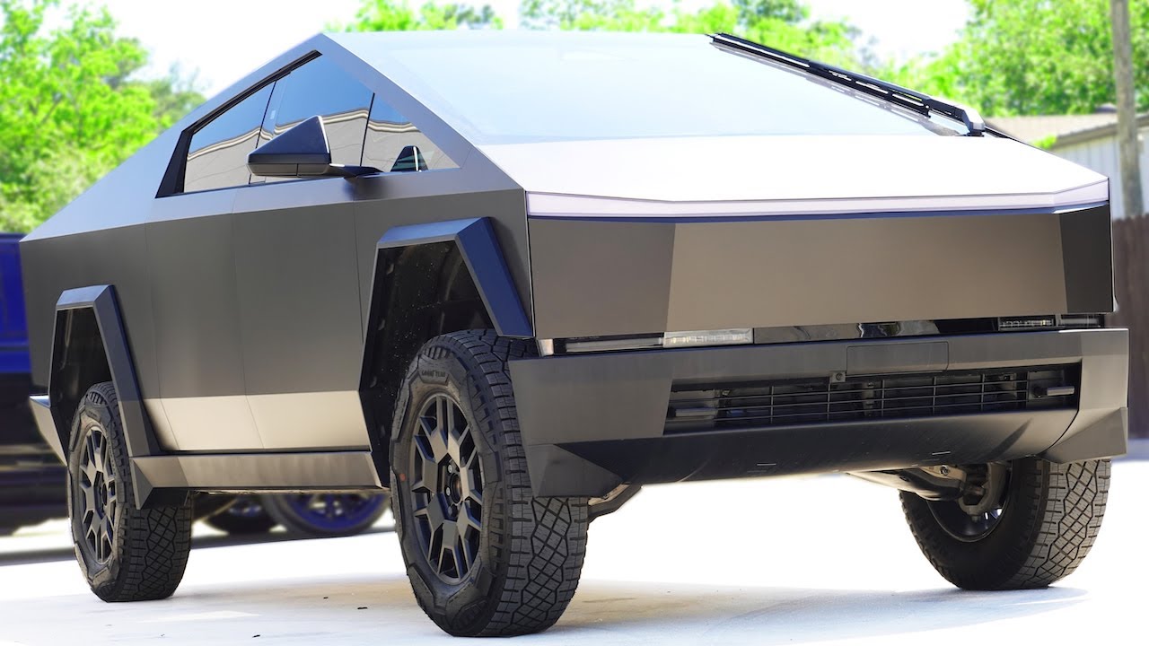 This Tesla Cybertruck Bronze Vinyl Wrap Color is SO Underrated