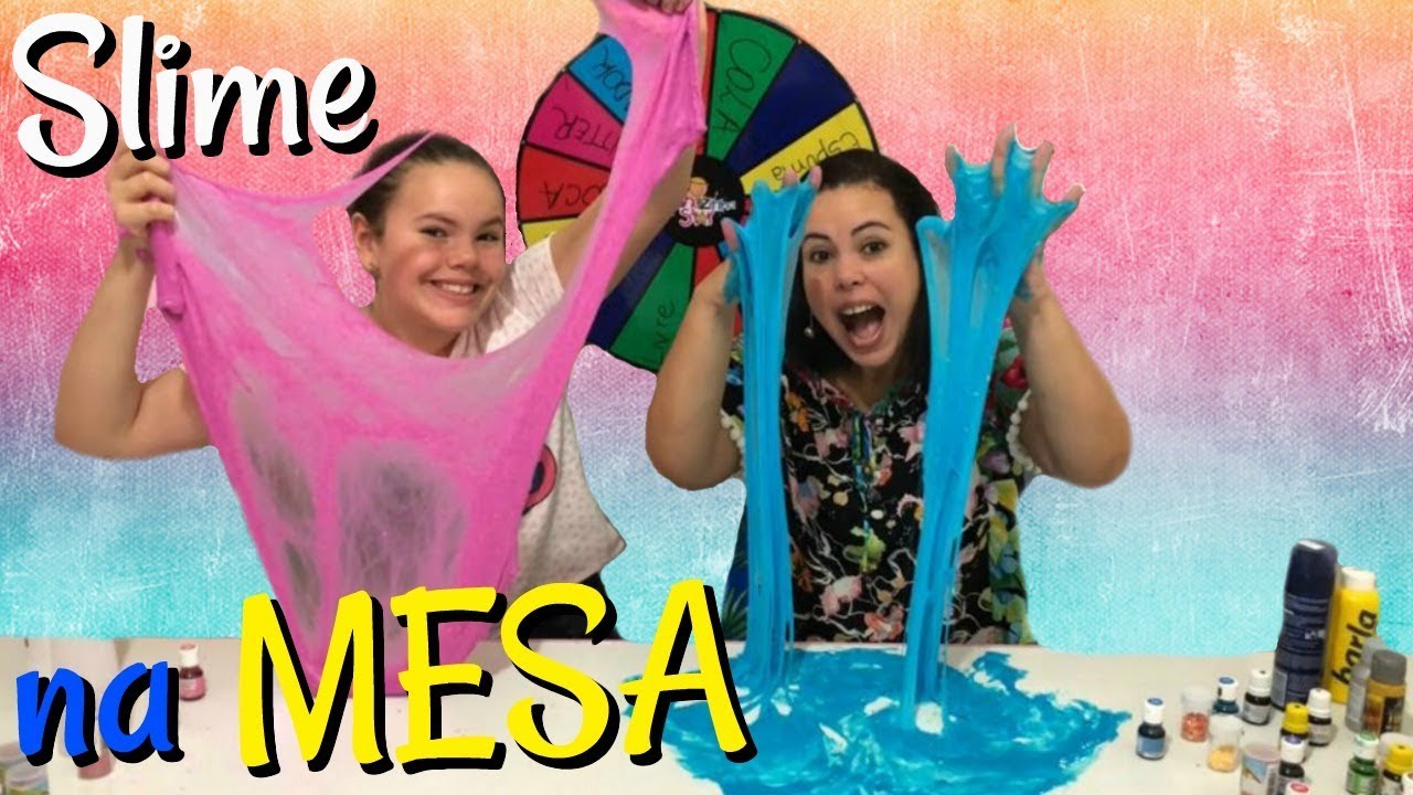 SLIME DIRETO NA MESA COM ROLETA MISTERIOSA (Mystery Wheel Of Challenge)