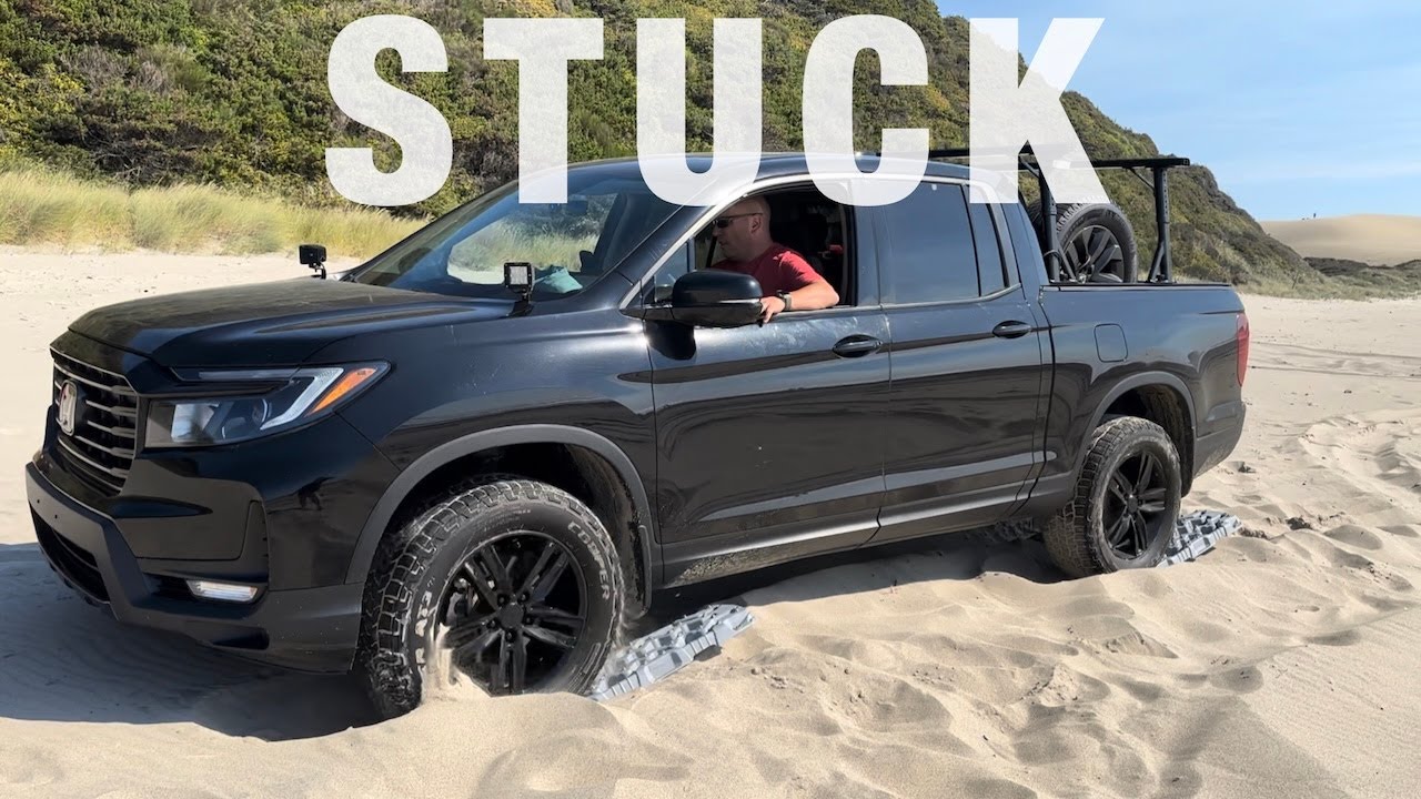 Stuck in the Sand - Honda Ridgeline versus Oregon Beach