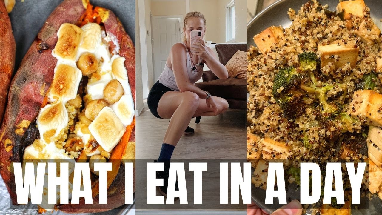 WHAT I EAT IN A DAY as a runner | healthy + vegetarian