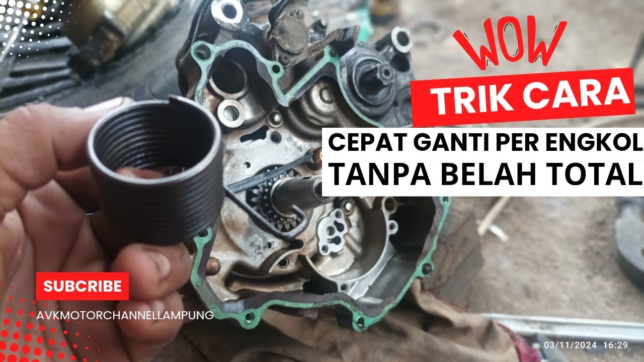 TRIK CARA MUDAH GANTI PER SELAAN ENGKOL JUPITER MX  