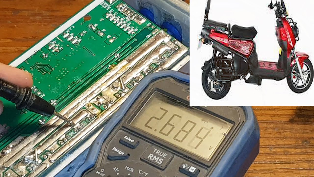 فحص كف او كونترول دراجة كهربائية بجهاز الافو متر
