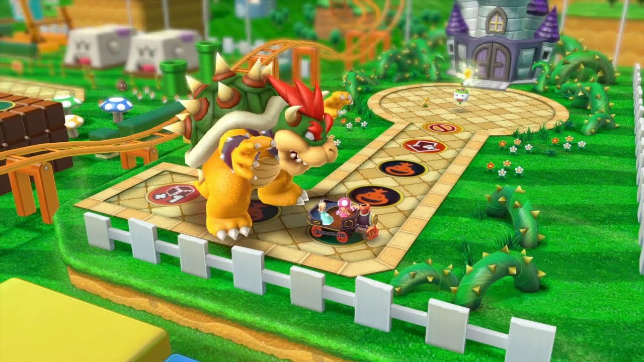 Mario Party 10 Bowser Party #508 Rosalina, Toadette, Mario, Yoshi Mushroom Park Master Difficulty