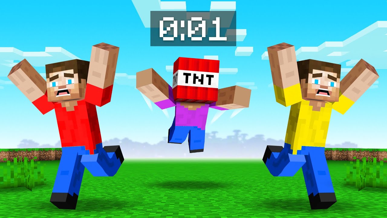 Last One To Touch The TNT, EXPLODES in Minecraft