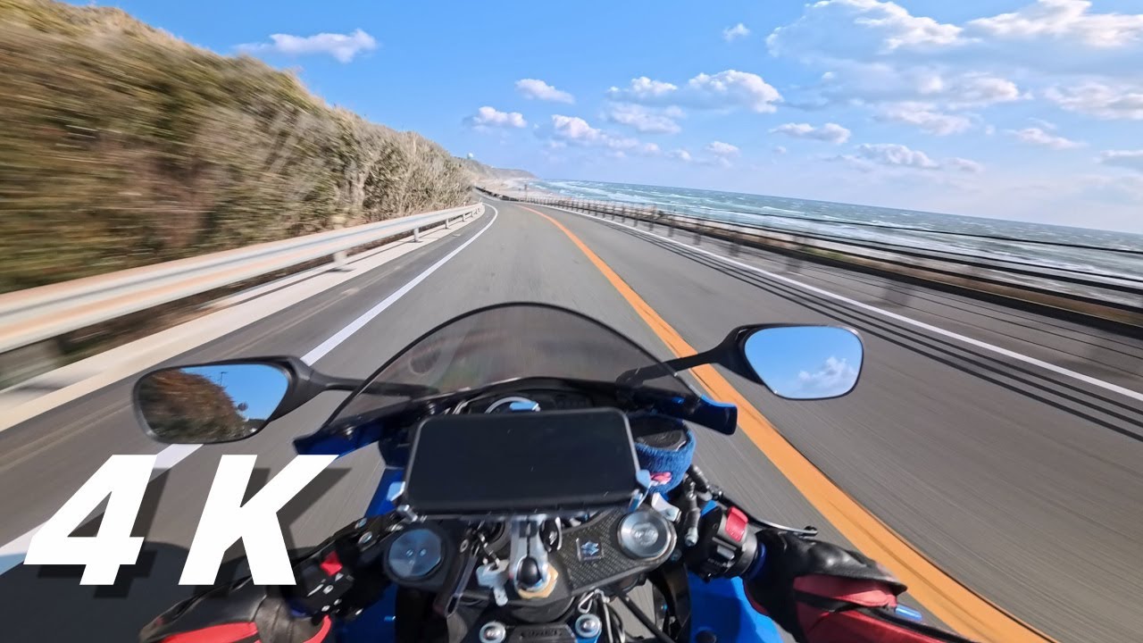 【4K】SUZUKI GSX-R750 YOSHIMURA R-77J　御前崎ツーリング