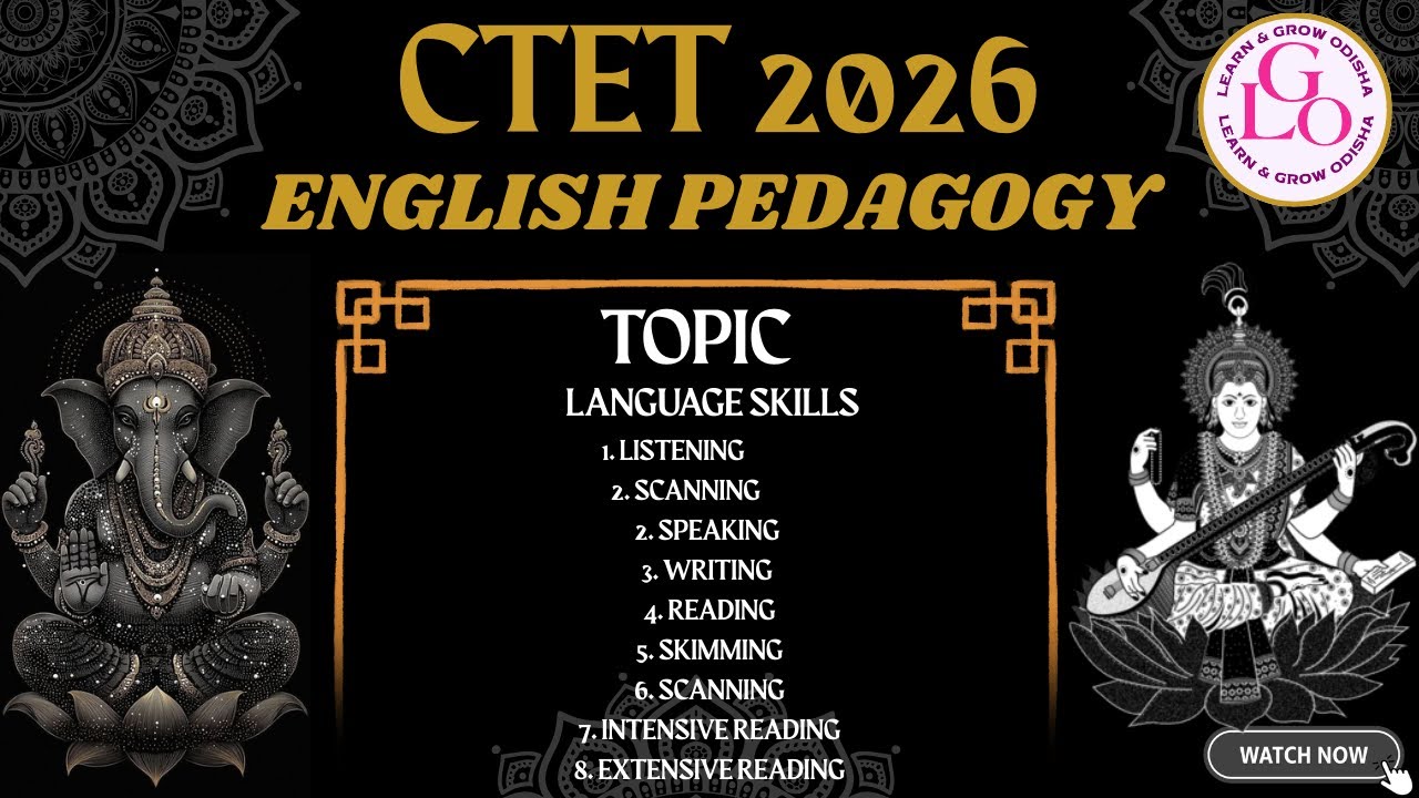 LANGUAGE SKILLS ||  ENGLISH PEDAGOGY || CTET 2026