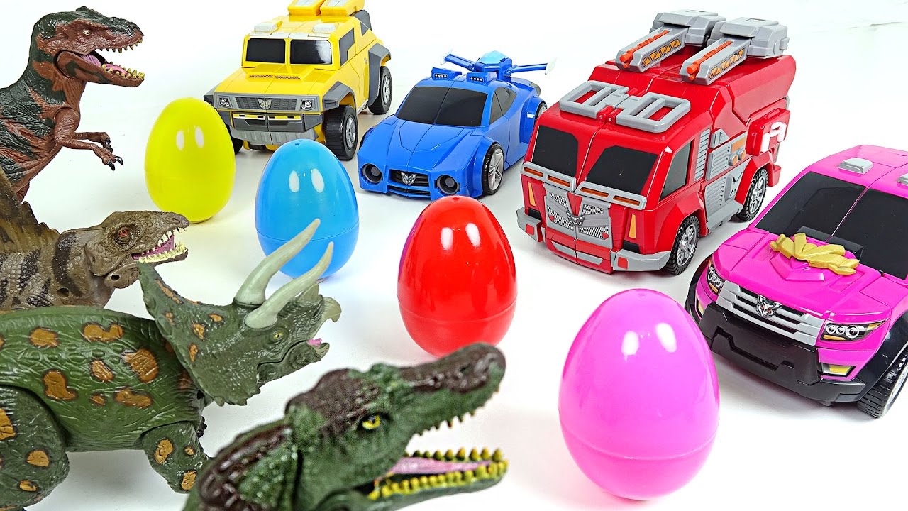 Miniforce vs Dinosaurs! Surprise eggs hunting wars - DuDuPopTOY