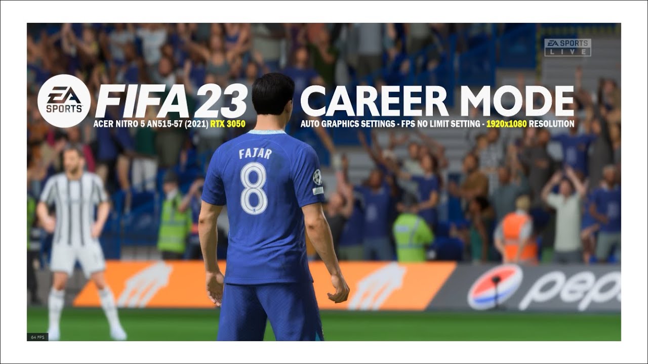 FIFA 23 Career Mode [1080p 60 FPS] Acer Nitro 5 AN515-57 (2021) RTX 3050 Gameplay