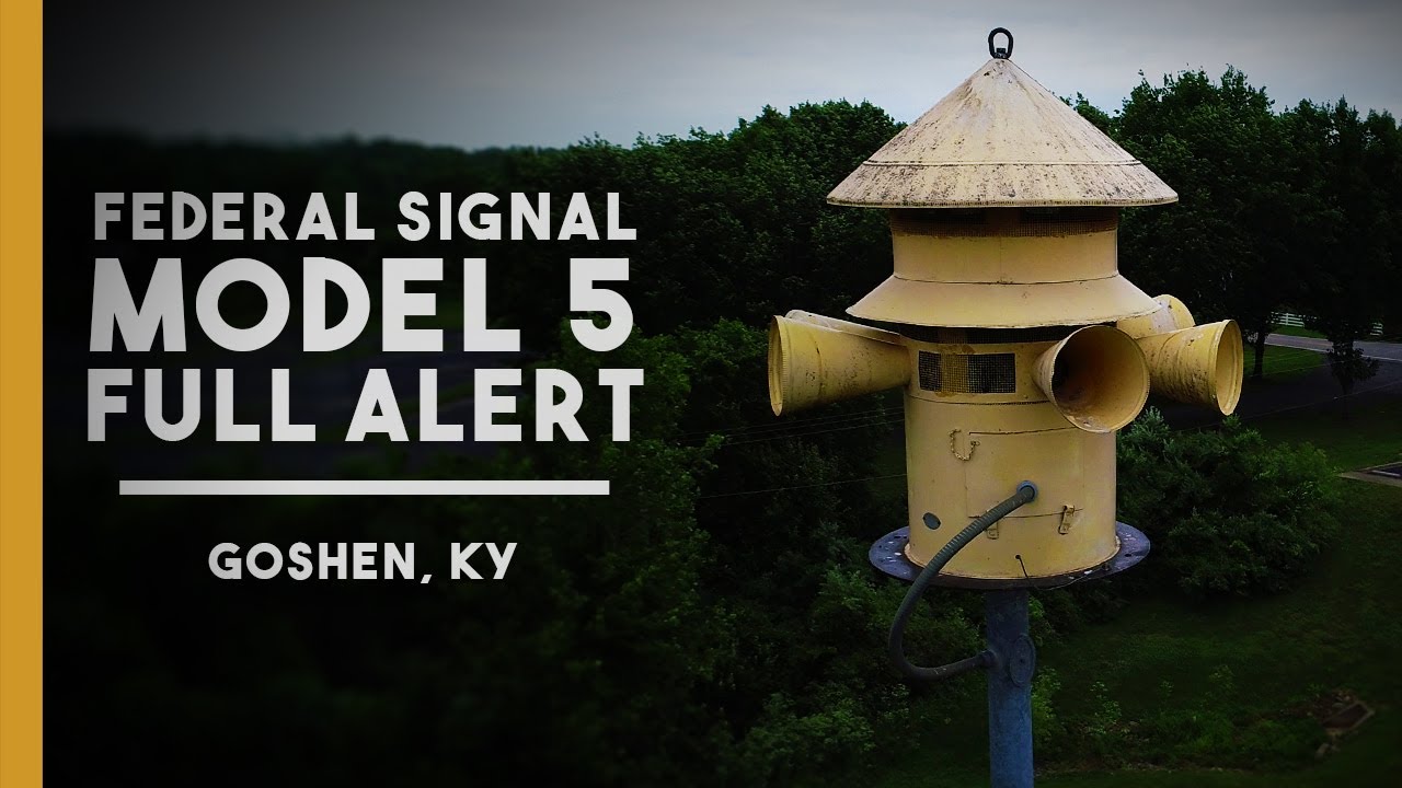 Federal Signal Model 5 | Full Alert | Goshen, KY (Oldham Co.Tornado Siren Test)