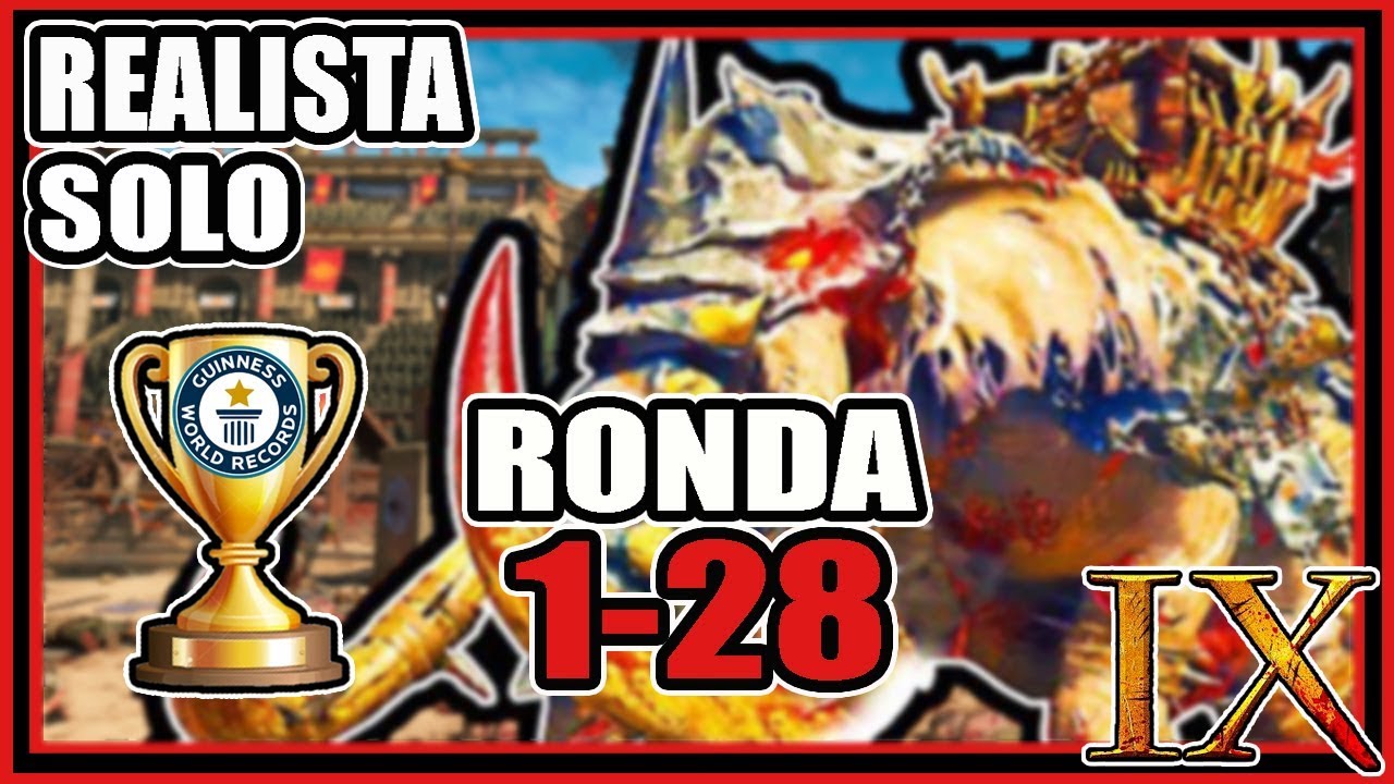 4º WORLD RECORD RONDA 28 REALISTA SOLO BLACK OPS 4 ZOMBIES