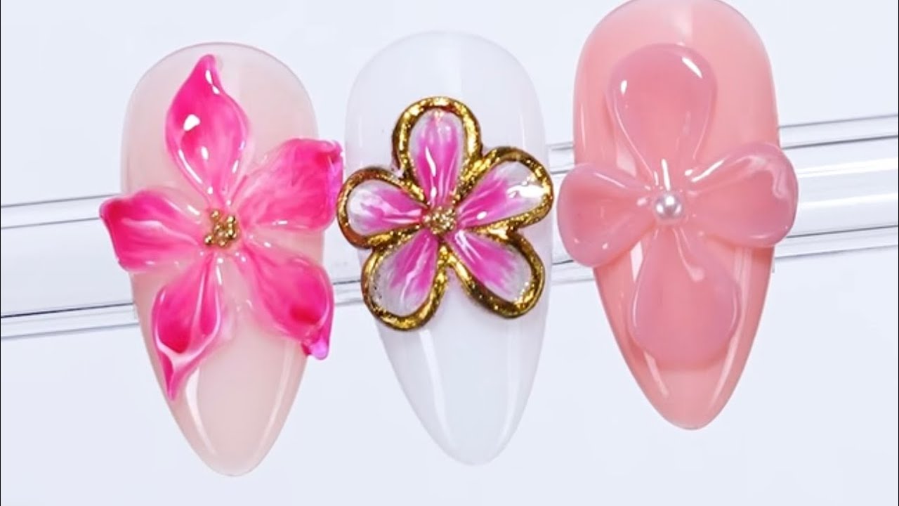 How to make 3d Colorful flower on nails || Beginner friendly 3d solid gel nail art at home || 