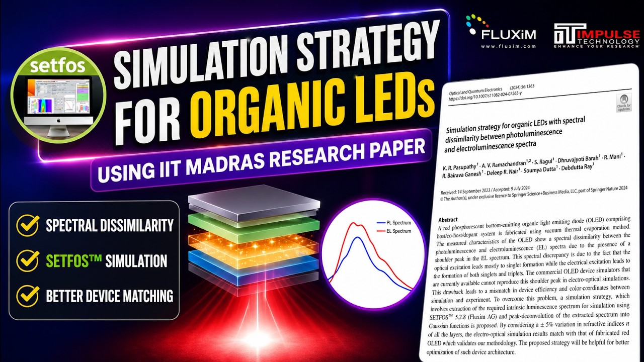 Simulated OLED Graph Compared with IIT Madras Published Results