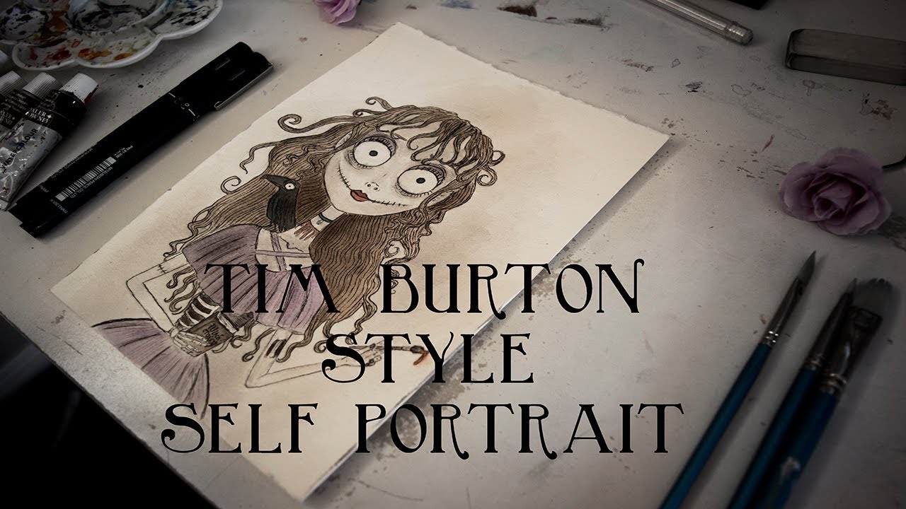 Tim Burton Style Self Portrait