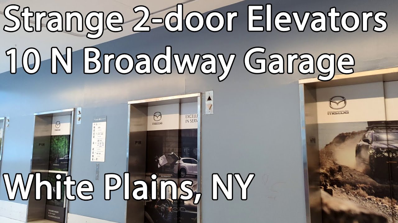 Strange 2 door Elevators at the 10 N Broadway Garage in White Plains, NY