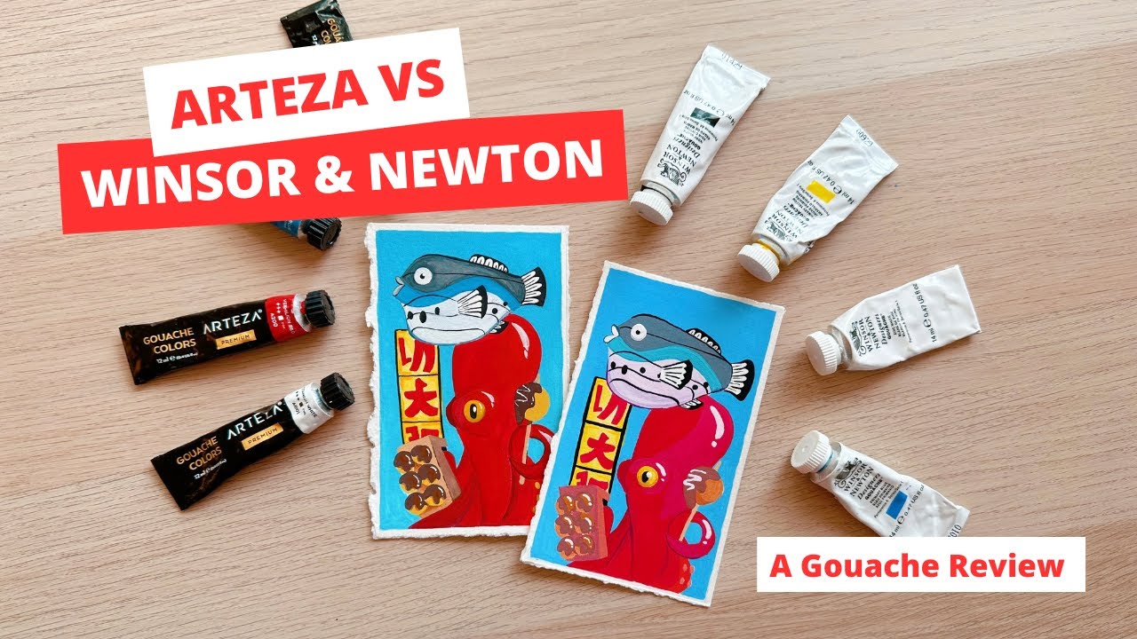 Arteza Gouache vs Winsor & Newton Gouache Review