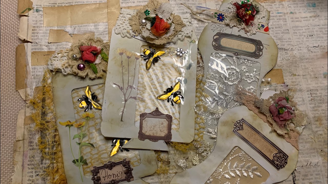 Briefumschläge mit Fenster zu Honigtöpfchen oder Samentütchen gestalten 🥀🦋🧚🏿