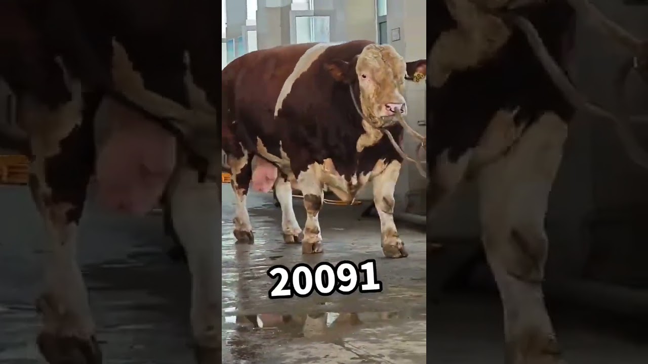 Duży Byk Simentalski 🥩🐄😱 #simental #farma byk&oacute;w #byk #kr&oacute;tkie #simental #bydło #farmabydła #dużybyk
