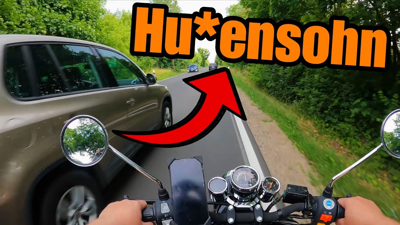 BEINAHEUNFALL auf der Roller-Tour! Auto schneidet uns auf der Landstraße | Mini-Motovlog mit Sena30K