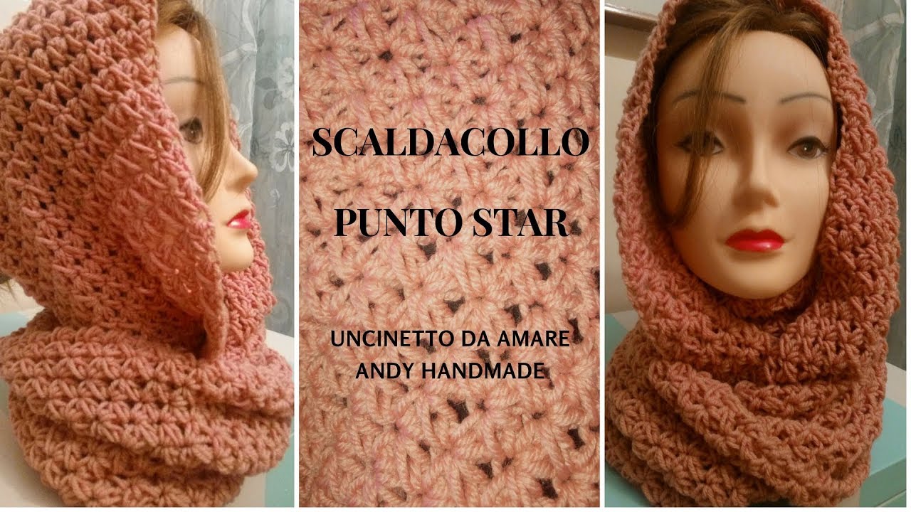 Scaldacollo uncinetto super facile ... Punto STAR