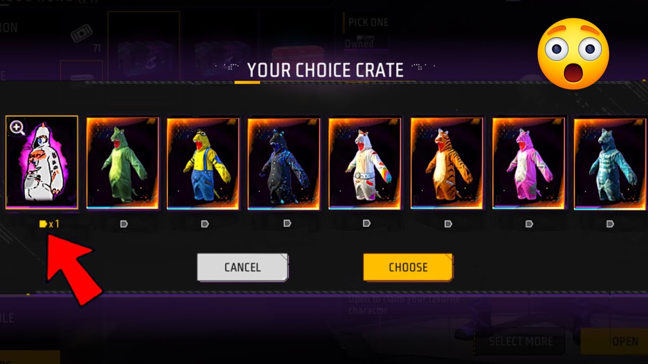 CHOOSE 1 📦 FREE DINO BUNDLE 😱 OPEN BOXES 📦📦 FREE FIRE