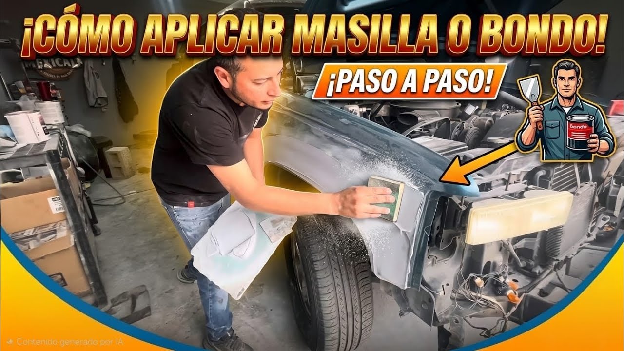 Cómo aplicar Bondo o masilla de poliéster