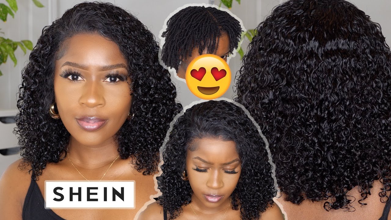 WOW I Can't Believe This Kinky Curly Wig Came From Shein!! Curly Wig Install Over Micro Locs!!!