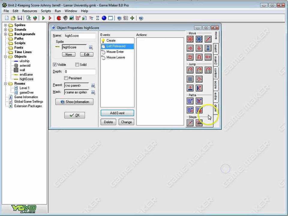 Unit 2-Keeping Score-Gamemaker 8