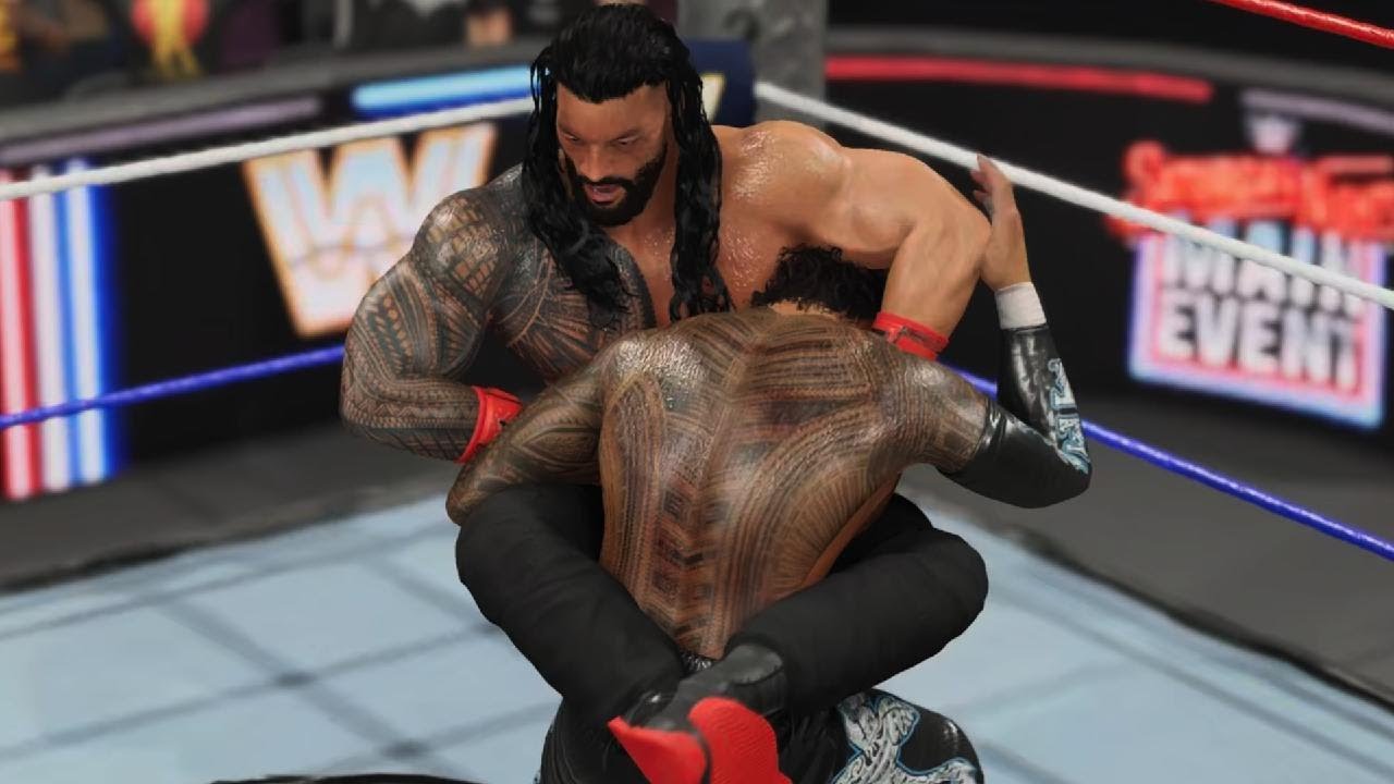 Roman Reigns Vs Jey Uso World Title Match WWE 2K25
