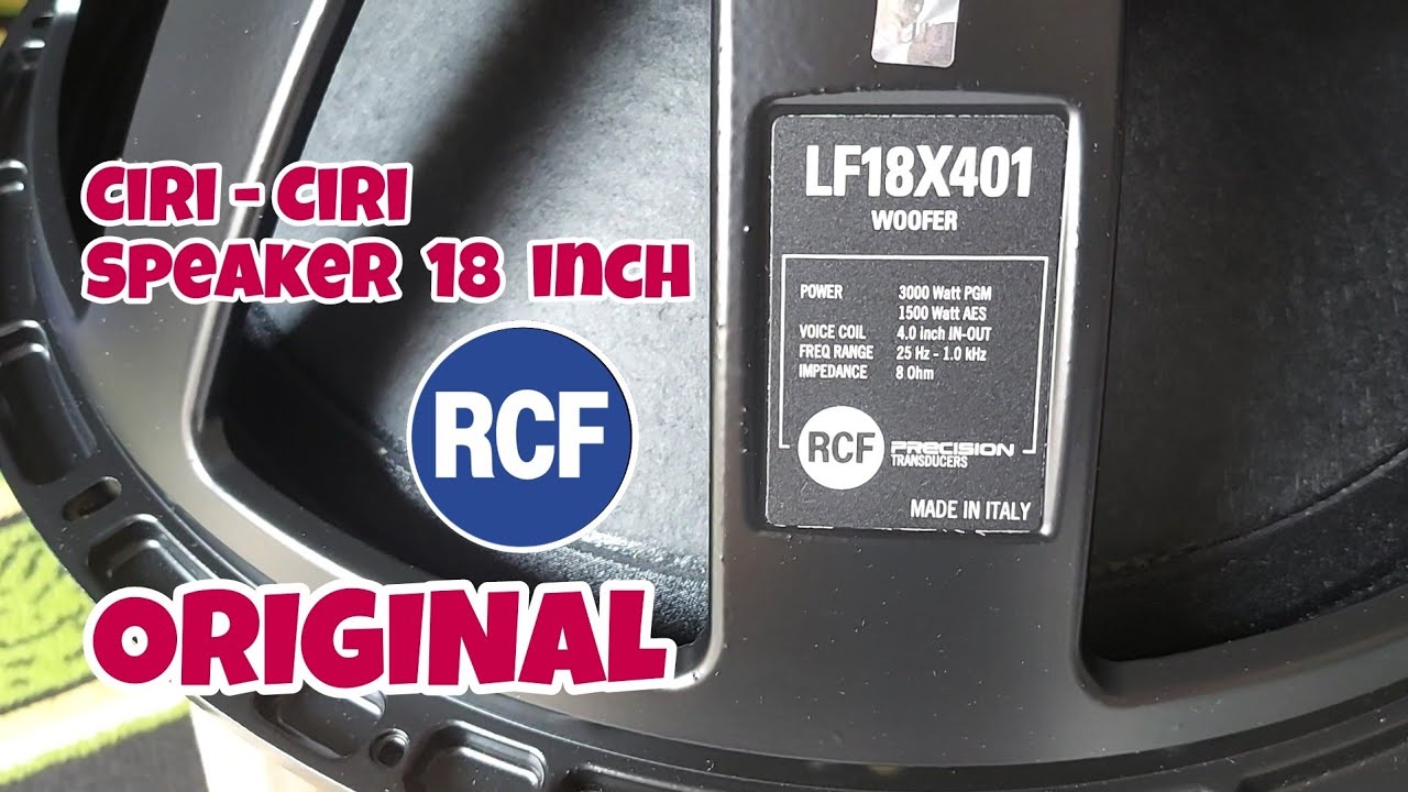 Ciri Ciri Speaker RCF ORIGINAL Сделано в Италии