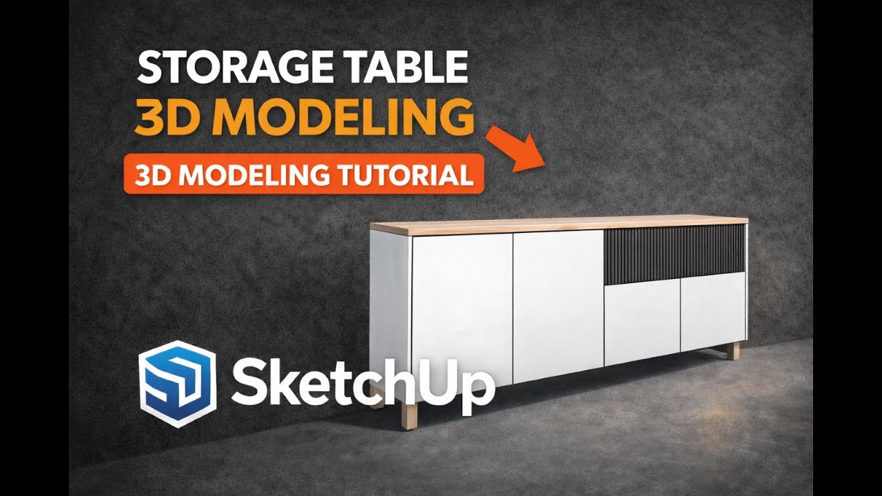 Storage Table Design | Smart Furniture | 3D Visualization