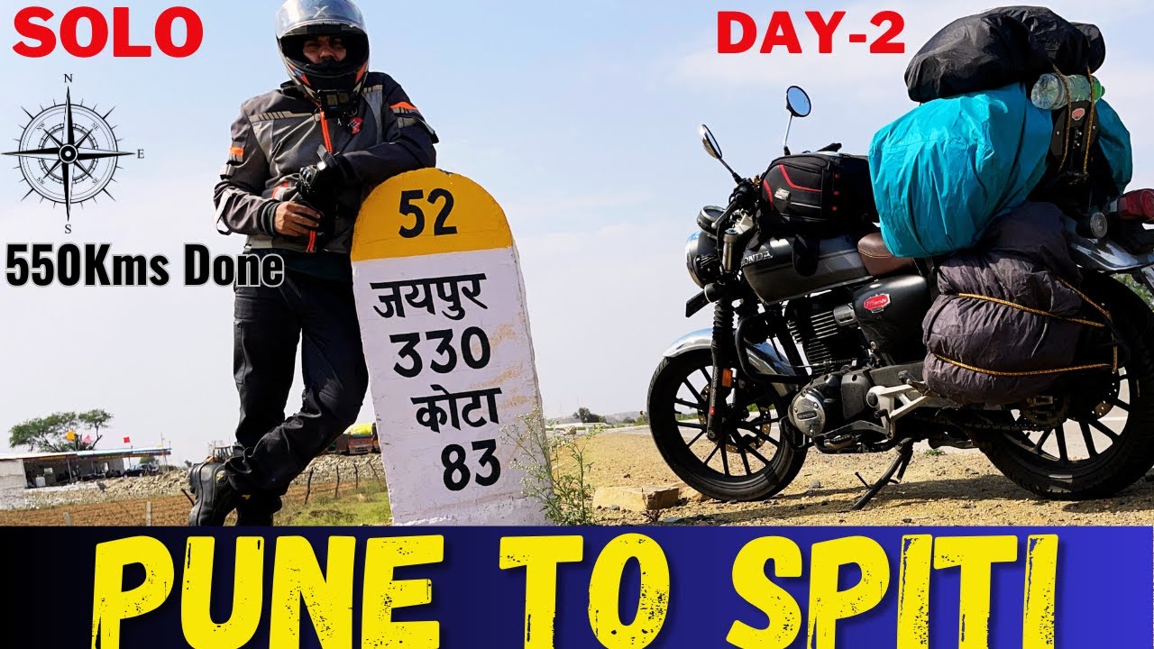 Ye to Bahut Mushkil hai |Day-2|Pune to Spiti| Solo bike trip#solo #bikeride #hondacb350#winterspiti
